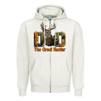 Oatmeal Heather Western Dad The Great Deer Hunter Zipper Hoodie - LillyAllenDesigns