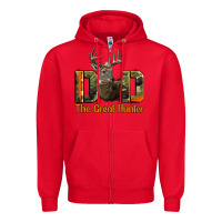 Red Western Dad The Great Deer Hunter Zipper Hoodie - LillyAllenDesigns