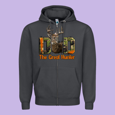 Western Dad The Great Deer Hunter Zipper Hoodie Designed By Lillyallendesigns