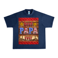 Navy best papa ever air freshener Urban Heavy Tee - HRA Design Shop