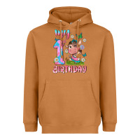Meerkat my 1 st birthday with little cute cow Heavyweight Hoodie - NancyCooperArtShop