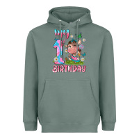 Sage my 1 st birthday with little cute cow Heavyweight Hoodie - NancyCooperArtShop
