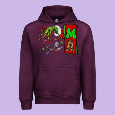 Christmas Character Nurse Urban Hoodie Designed By Nancycooperartshop