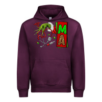 Mauve Wine Christmas Character Nurse Urban Hoodie - NancyCooperArtShop