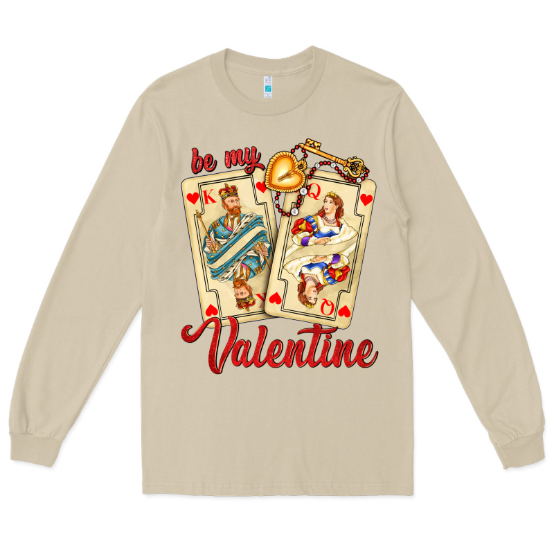 Be My Valentine With Playing Cards And Key Long Sleeve Tee by AdoDesignShop | Teevron
