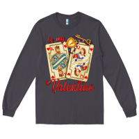 Smoke be my valentine with playing cards and key Long Sleeve Tee - AdoDesignShop
