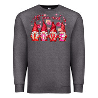 Charcoal Heather all you need is love Premium Sweatshirt - NancyCooperArtShop