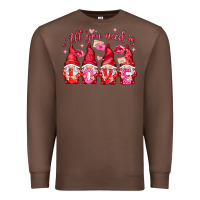 Chestnut all you need is love Premium Sweatshirt - NancyCooperArtShop