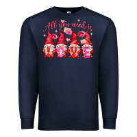 Navy all you need is love Premium Sweatshirt - NancyCooperArtShop