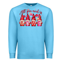 Ocean Blue all you need is love Premium Sweatshirt - NancyCooperArtShop