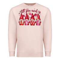 Pale Pink all you need is love Premium Sweatshirt - NancyCooperArtShop
