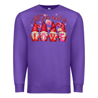 Purple all you need is love Premium Sweatshirt - NancyCooperArtShop