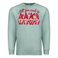 Seafoam all you need is love Premium Sweatshirt - NancyCooperArtShop