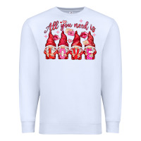 White all you need is love Premium Sweatshirt - NancyCooperArtShop