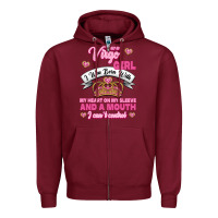 Burgundy as a virgo girl zodiac girls Zipper Hoodie - Jasminsmagicworld