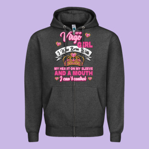 As A Virgo Girl Zodiac Girls Zipper Hoodie Designed By Jasminsmagicworld