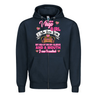 Navy as a virgo girl zodiac girls Zipper Hoodie - Jasminsmagicworld