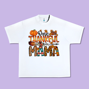 One Thankful Mama Urban Heavy Tee Designed By Racoondesign