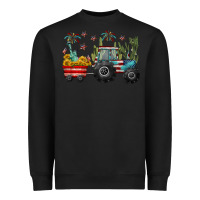 Black 4th of july tractor Heavyweight Sweatshirt - CowGirlArtShop
