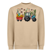Mushroom 4th of july tractor Heavyweight Sweatshirt - CowGirlArtShop