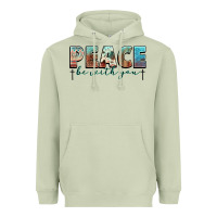 Matcha peace be with you cross Heavyweight Hoodie - NancyCooperArtShop