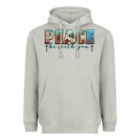 Moon Dust peace be with you cross Heavyweight Hoodie - NancyCooperArtShop