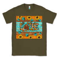 Army Green Sunflower Leopard Thanksgiving Love Classic Tee - Artiststas
