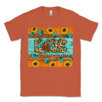 Copper Sunflower Leopard Thanksgiving Love Classic Tee - Artiststas