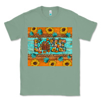 Sage Sunflower Leopard Thanksgiving Love Classic Tee - Artiststas