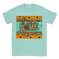 Seafoam Sunflower Leopard Thanksgiving Love Classic Tee - Artiststas