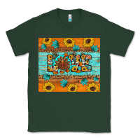 Sports Green Sunflower Leopard Thanksgiving Love Classic Tee - Artiststas