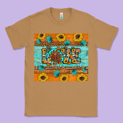 Sunflower Leopard Thanksgiving Love Classic Tee Designed By Artiststas