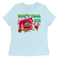 Baby Blue dont call me with pink phone and letters Ladies Tee - AdoDesignShop
