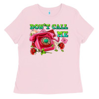 Bubblegum Pink dont call me with pink phone and letters Ladies Tee - AdoDesignShop