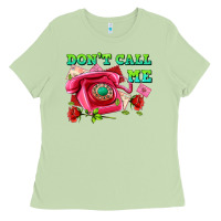 Matcha dont call me with pink phone and letters Ladies Tee - AdoDesignShop