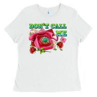 Dont Call Me With Pink Phone And Letters Ladies Tee | Teevron