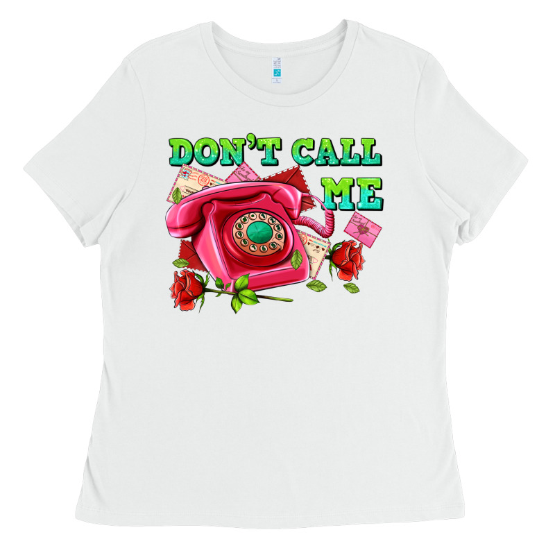Dont Call Me With Pink Phone And Letters Ladies Tee by AdoDesignShop | Teevron
