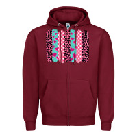 Burgundy valentine's day brushstrokes Zipper Hoodie - BarkalooDesign