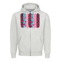Valentine's Day Brushstrokes Zipper Hoodie | Teevron