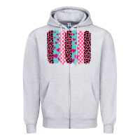 Heather Grey valentine's day brushstrokes Zipper Hoodie - BarkalooDesign