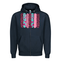 Navy valentine's day brushstrokes Zipper Hoodie - BarkalooDesign