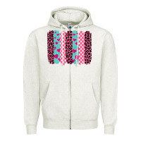 Oatmeal Heather valentine's day brushstrokes Zipper Hoodie - BarkalooDesign