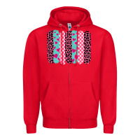 Red valentine's day brushstrokes Zipper Hoodie - BarkalooDesign