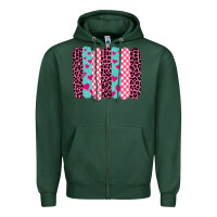 Sports Green valentine's day brushstrokes Zipper Hoodie - BarkalooDesign
