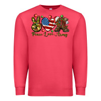 Cardinal peace love army christmas Premium Sweatshirt - NancyCooperArtShop