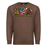 Chestnut peace love army christmas Premium Sweatshirt - NancyCooperArtShop