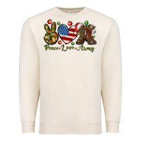 Sandshell peace love army christmas Premium Sweatshirt - NancyCooperArtShop