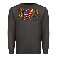 Smoke peace love army christmas Premium Sweatshirt - NancyCooperArtShop