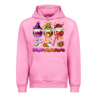 Fuchsia Pink Hallothanksmas wine glasses Urban Hoodie - NancyCooperArtShop