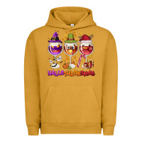Pigment Peanut Butter Hallothanksmas wine glasses Urban Hoodie - NancyCooperArtShop